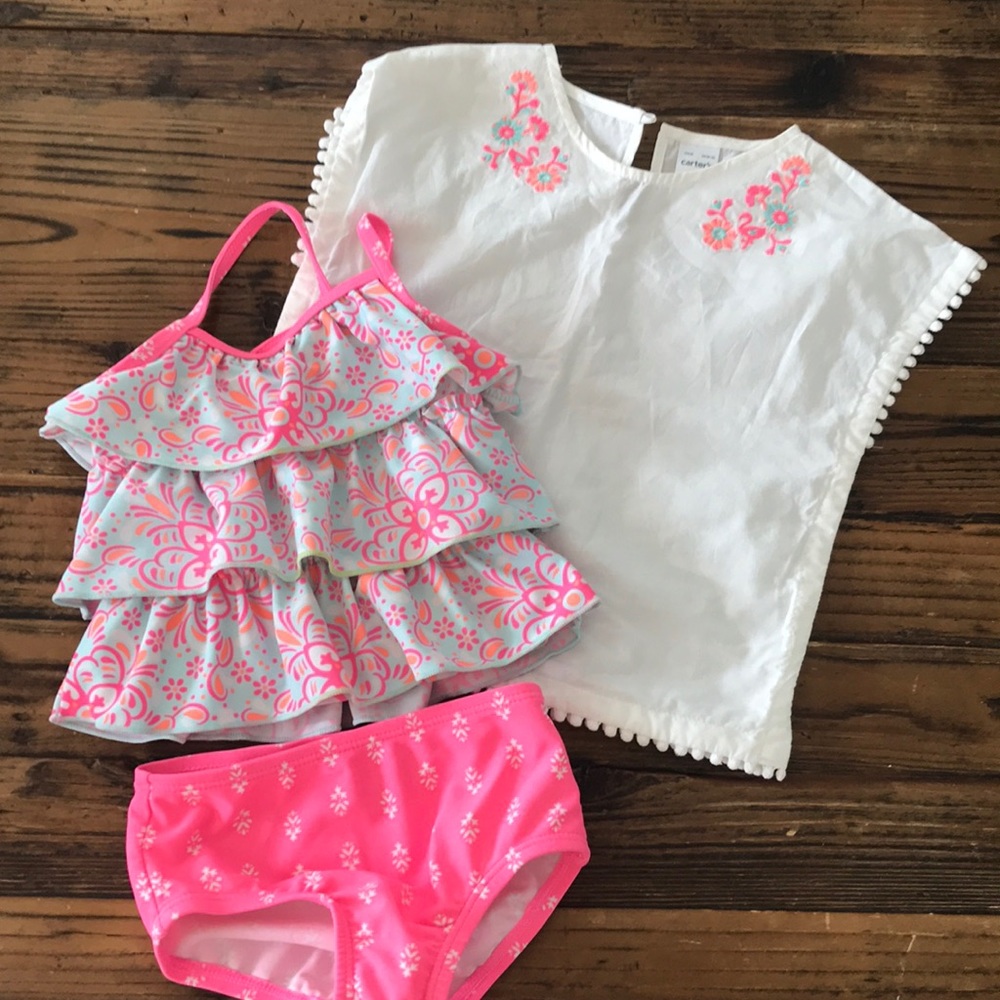 3 piece swim suit with cover up